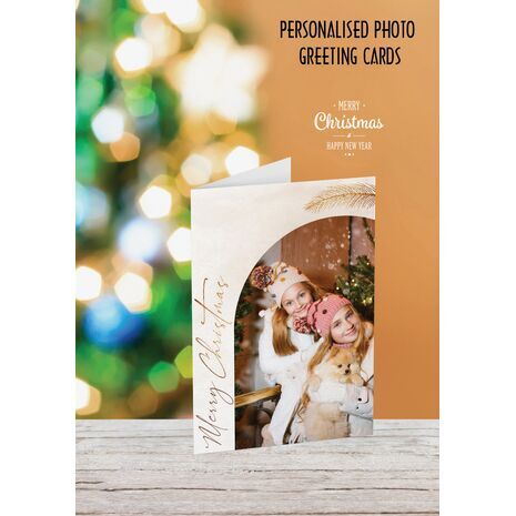 5x7 Folded Personalised Christmas Greeting Cards -014