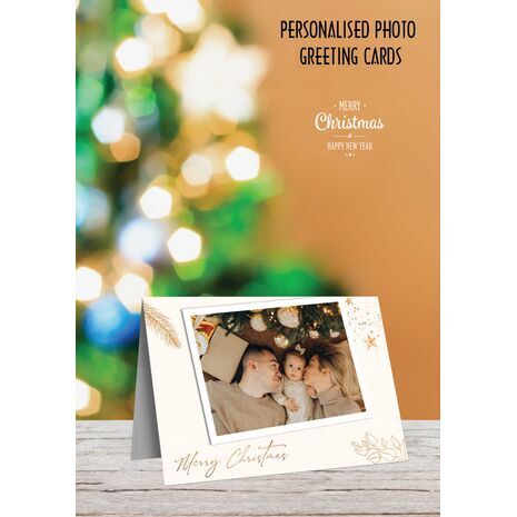 5x7 Folded Personalised Christmas Greeting Cards -015