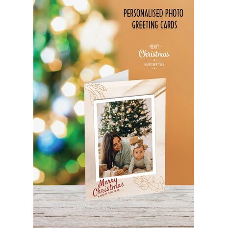 5x7 Folded Personalised Christmas Greeting Cards -016