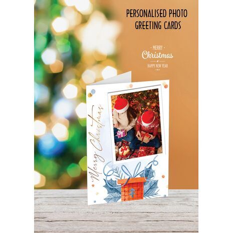 5x7 Folded Personalised Christmas Greeting Cards -018