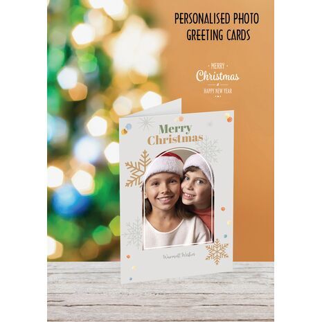 5x7 Folded Personalised Christmas Greeting Cards -019