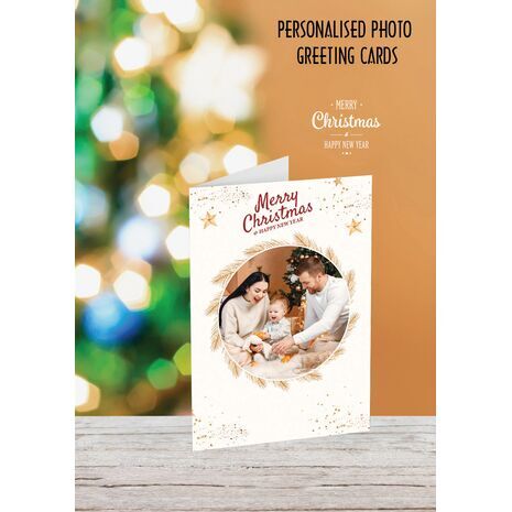 5x7 Folded Personalised Christmas Greeting Cards -020