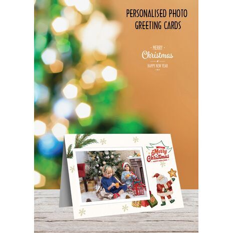 5x7 Folded Personalised Christmas Greeting Cards -022