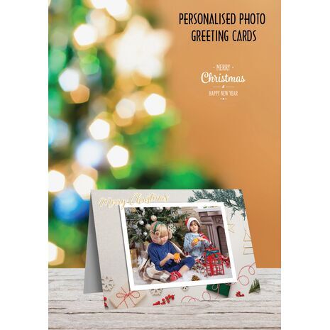5x7 Folded Personalised Christmas Greeting Cards -025