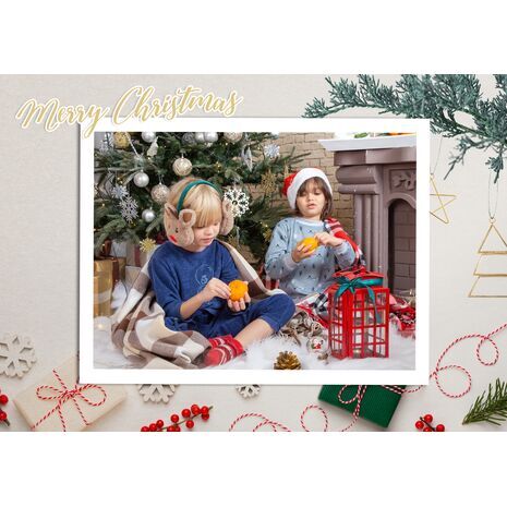 5x7 Folded Personalised Christmas Greeting Cards -025