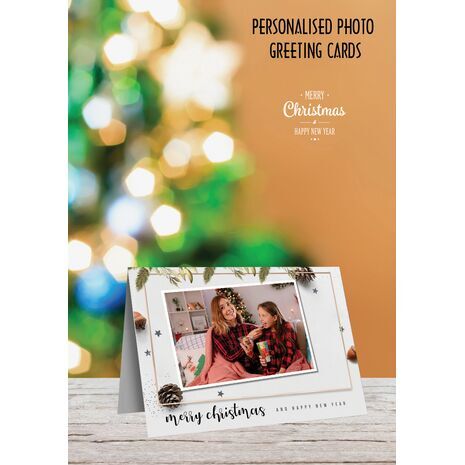 5x7 Folded Personalised Christmas Greeting Cards -026