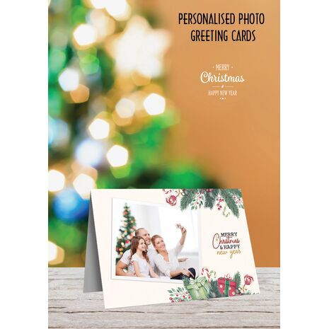 5x7 Folded Personalised Christmas Greeting Cards -035