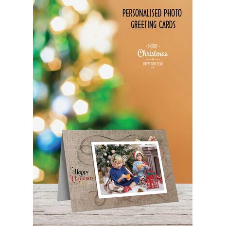 5x7 Folded Personalised Christmas Greeting Cards -039