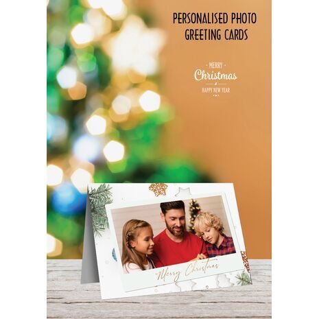 5x7 Folded Personalised Christmas Greeting Cards -045