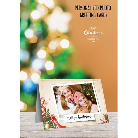 5x7 Folded Personalised Christmas Greeting Cards -049