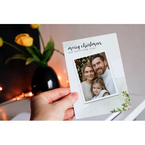 5x7 Flat Personalised Christmas Greeting Cards -001