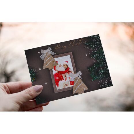 5x7 Flat Personalised Christmas Greeting Cards -004