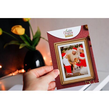 5x7 Flat Personalised Christmas Greeting Cards -018