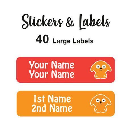 Large Labels 40pc Boris - perfect for books and bags