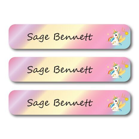 Rainbow-Pack of 30 Large waterproof labels