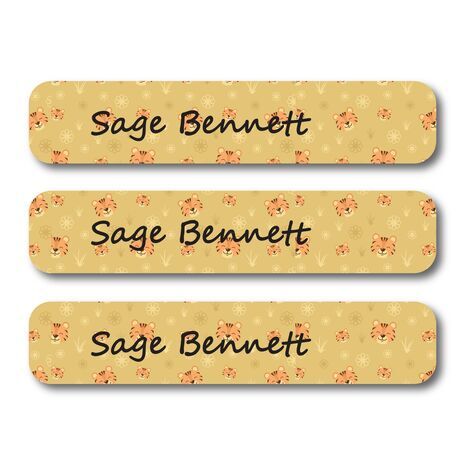 Brown Tiger-Pack of 30 Large waterproof labels