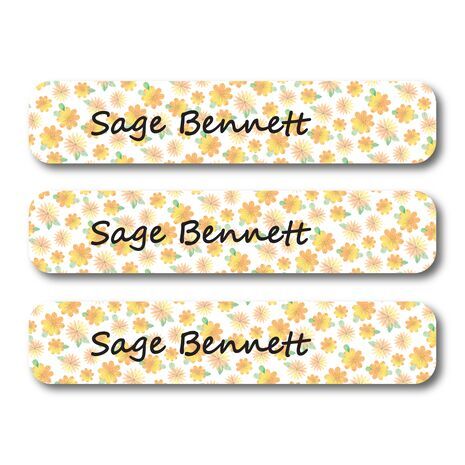 Autumn Flowers-Pack of 30 Large waterproof labels