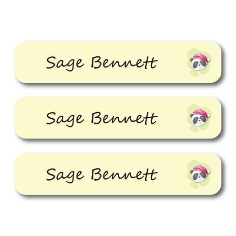 Sleepy Bear-Pack of 30 Large waterproof labels