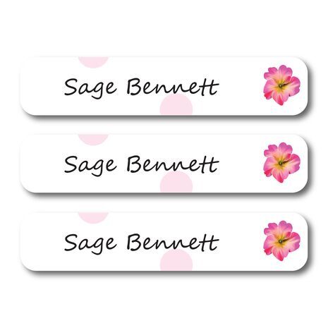 Wild Orchid Flower-Pack of 30 Large waterproof labels