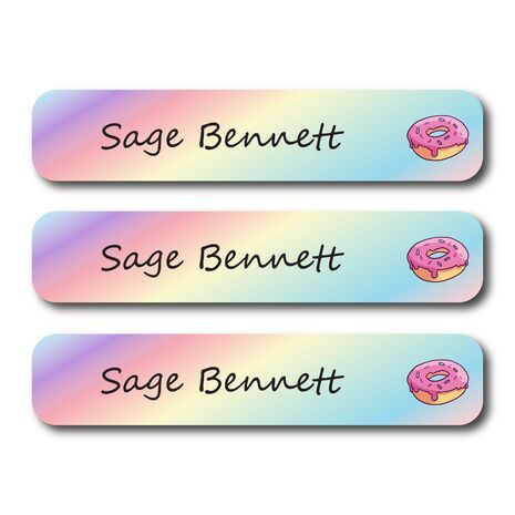 Donut-Pack of 30 Large waterproof labels