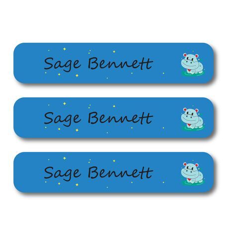 Smiling Hippo-Value Pack of 111 labels