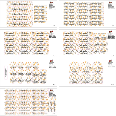 Stripe Tiger-Value Pack  of 111 labels