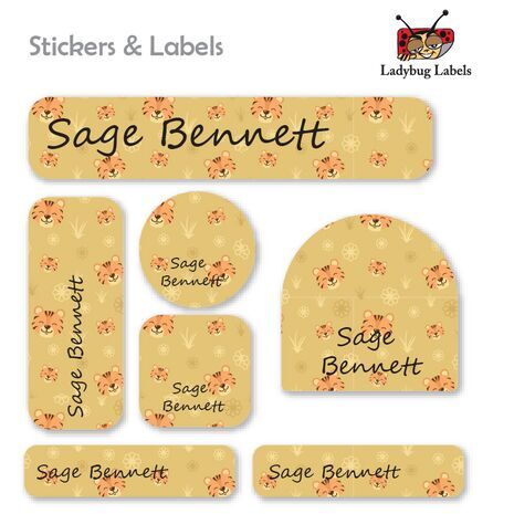 Brown Tiger-Value Pack of 111 labels