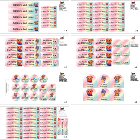 Sleepy Dog-Value Pack of 111 labels