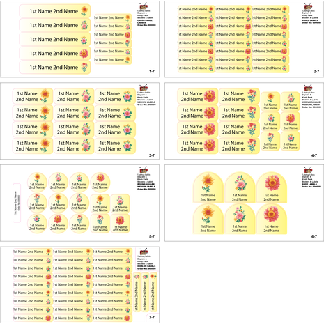 Vintage Flower-Value Pack of 111 labels