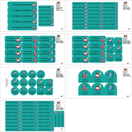 Pool Ready Bear-Value Pack of 111 labels
