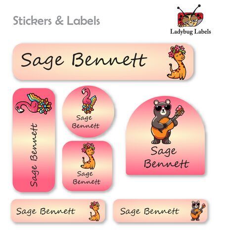 Tiara Giraffe-Value Pack of 111 labels