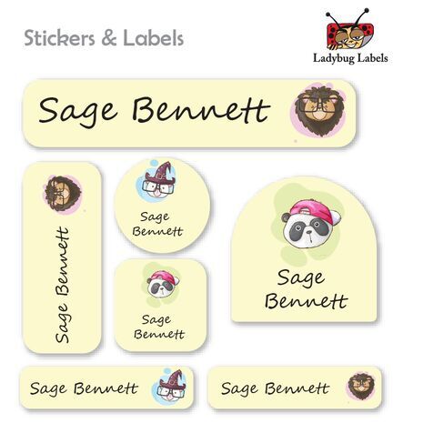 Sleepy Panda-Value Pack of 111 labels