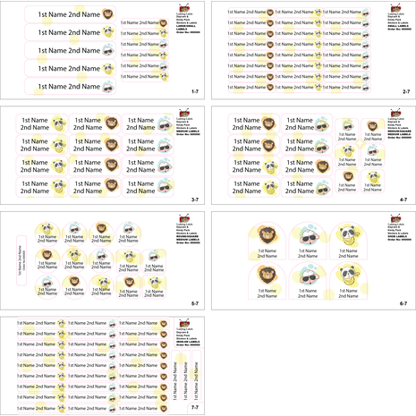 Sheep in Glasses-Value Pack of 111 labels