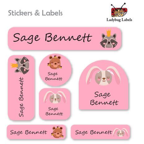 Bee and Bear-Value Pack of 111 labels