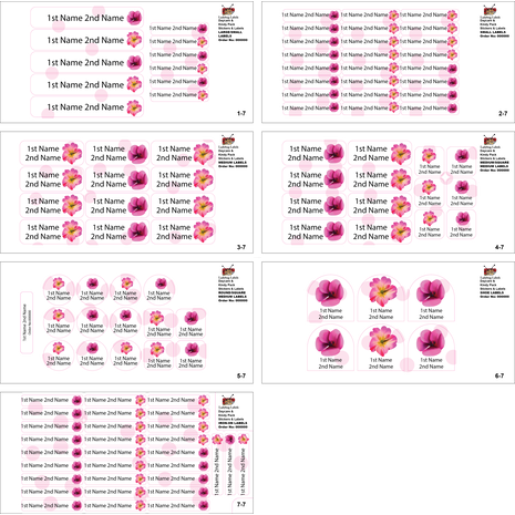 Wild Orchid Flower-Value Pack of 111 labels