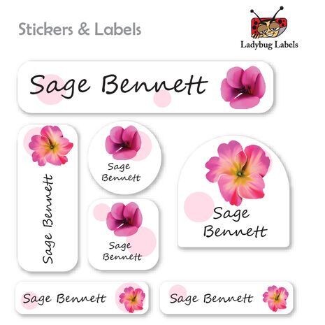 Wild Orchid Flower-Value Pack of 111 labels