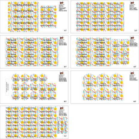 Star and Butterfly-Value Pack of 111 labels