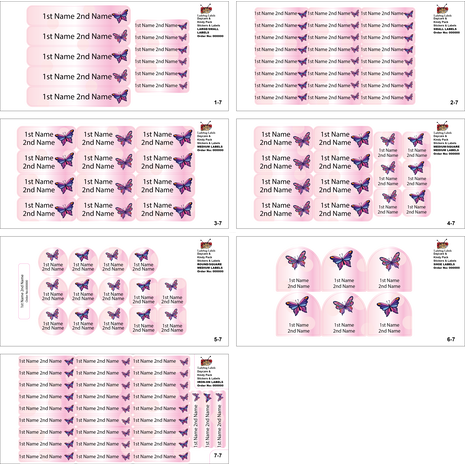 Blue Butterfly-Value Pack of 111 labels