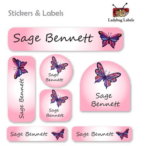 Blue Butterfly-Value Pack of 111 labels