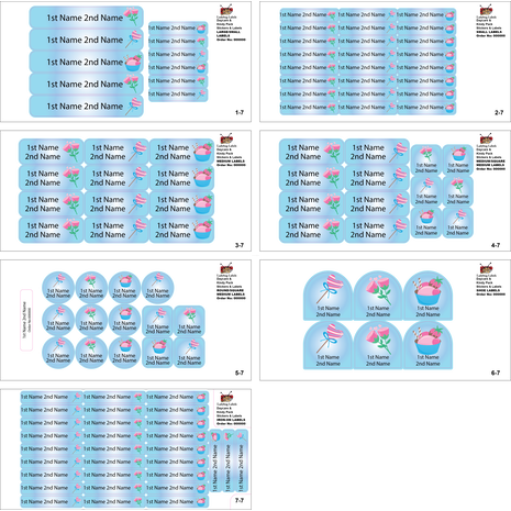 Sundae Flower-Value Pack of 111 labels