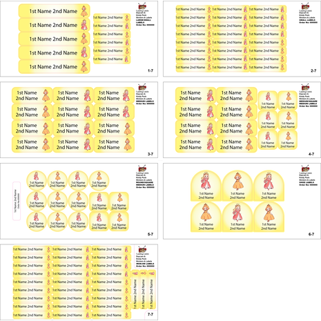 Elegant Princess-Value Pack of 111 labels