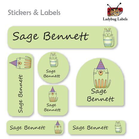 Happy Cat-Value Pack of 111 labels