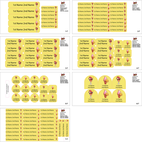 Ice Cream-Value Pack of 111 labels