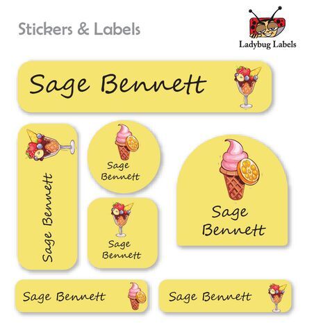 Ice Cream-Value Pack of 111 labels