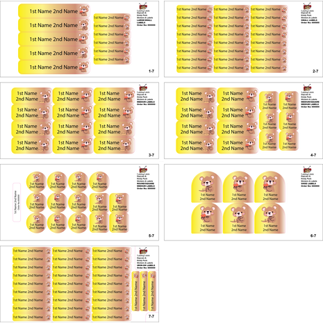 Cute Teddy Bear-Value Pack of 111 labels