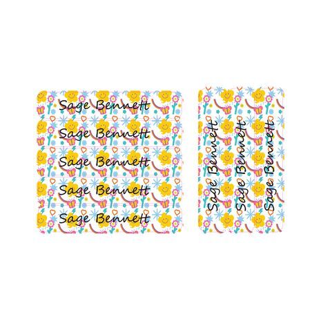 Star and Butterfly-Pack of 30 Large waterproof labels