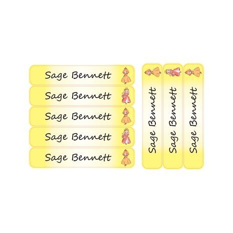Elegant Princess-Pack of 30 Large waterproof labels