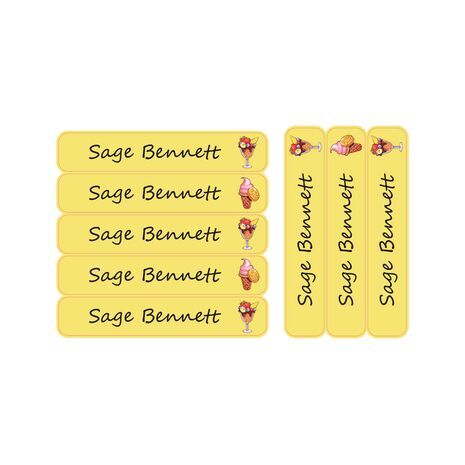 Cute Teddy-Pack of 30 Large waterproof labels