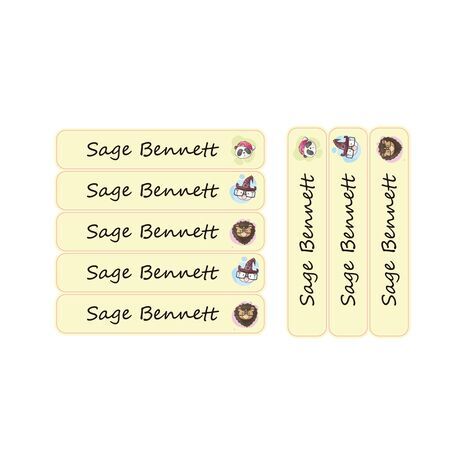 Sleepy Bear-Pack of 30 Large waterproof labels