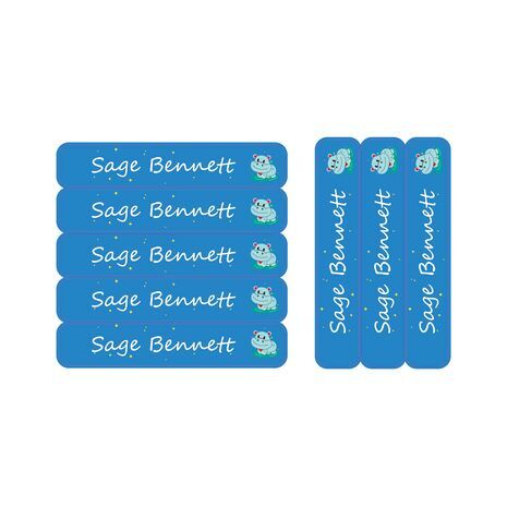 Smiling Dino-Pack of 30 Large Waterproof Labels